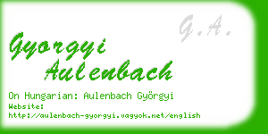 gyorgyi aulenbach business card